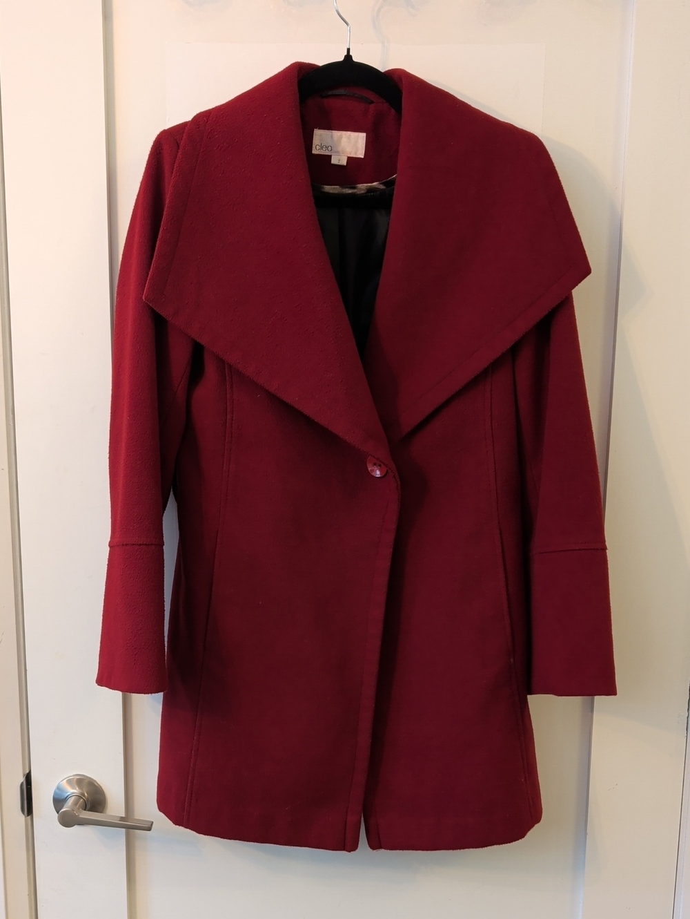 Cleo Red Peacoat Coat Jacket Size 2
